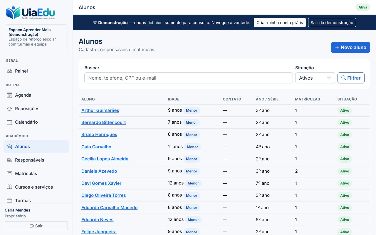 Lista de alunos com busca e situação